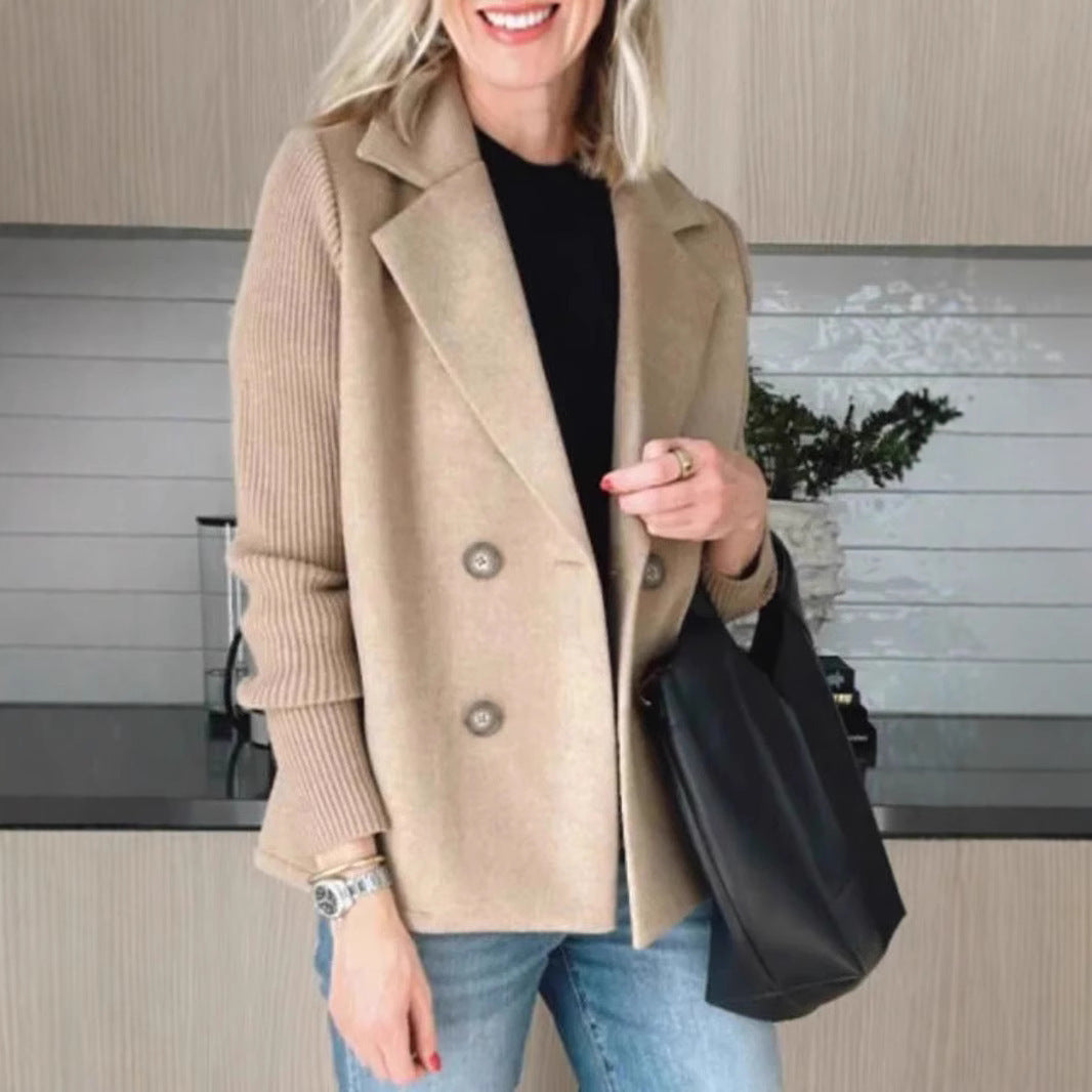 Fifth Avenue Knit-Lapel Coat