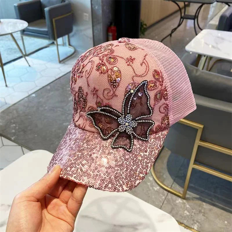 BreezeChic – Baseballmütze mit Pailletten