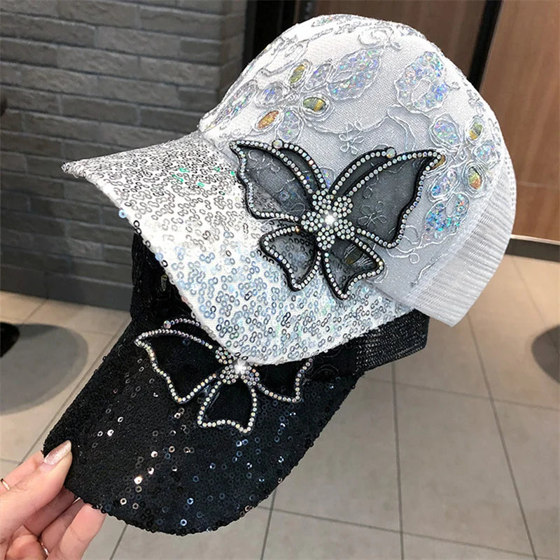 BreezeChic – Baseballmütze mit Pailletten