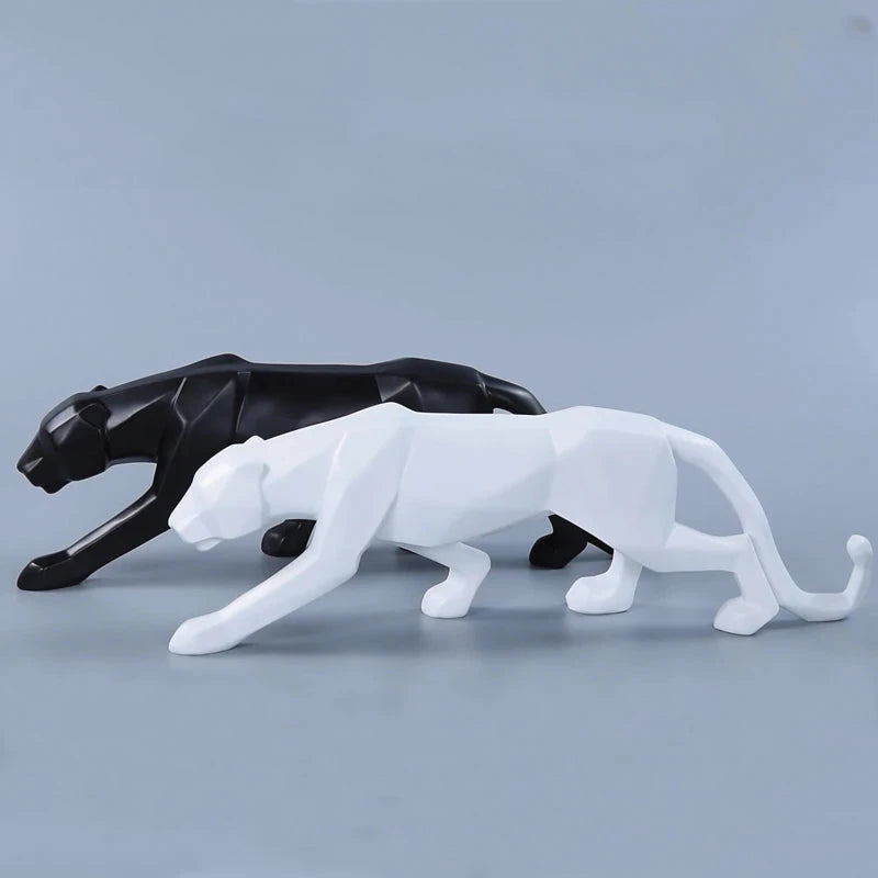Geometric Panther Sculpture