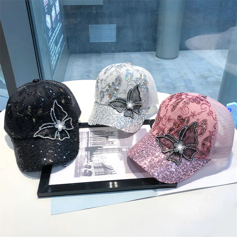BreezeChic – Baseballmütze mit Pailletten