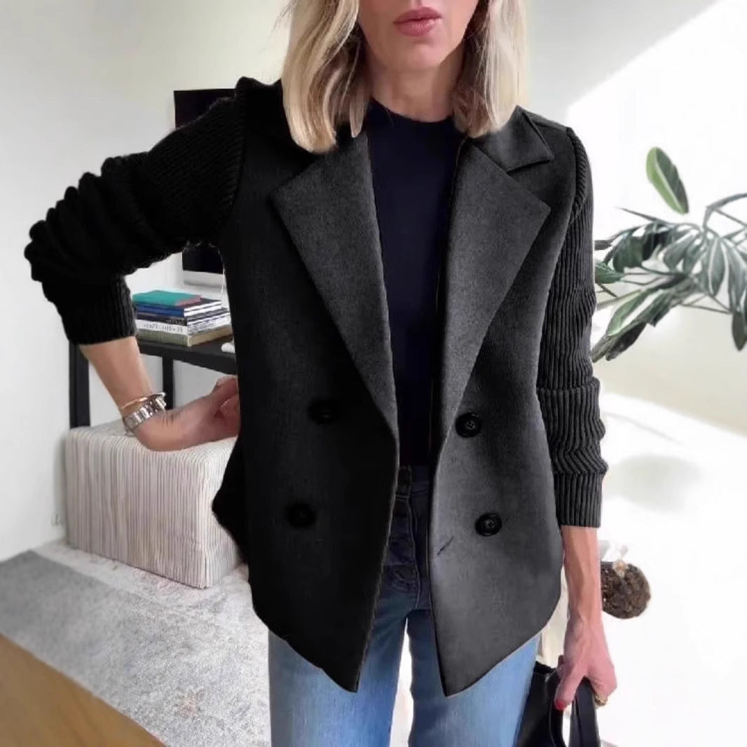 Fifth Avenue Knit-Lapel Coat