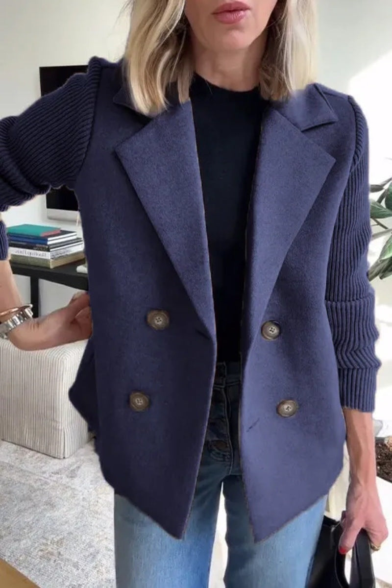 Fifth Avenue Knit-Lapel Coat