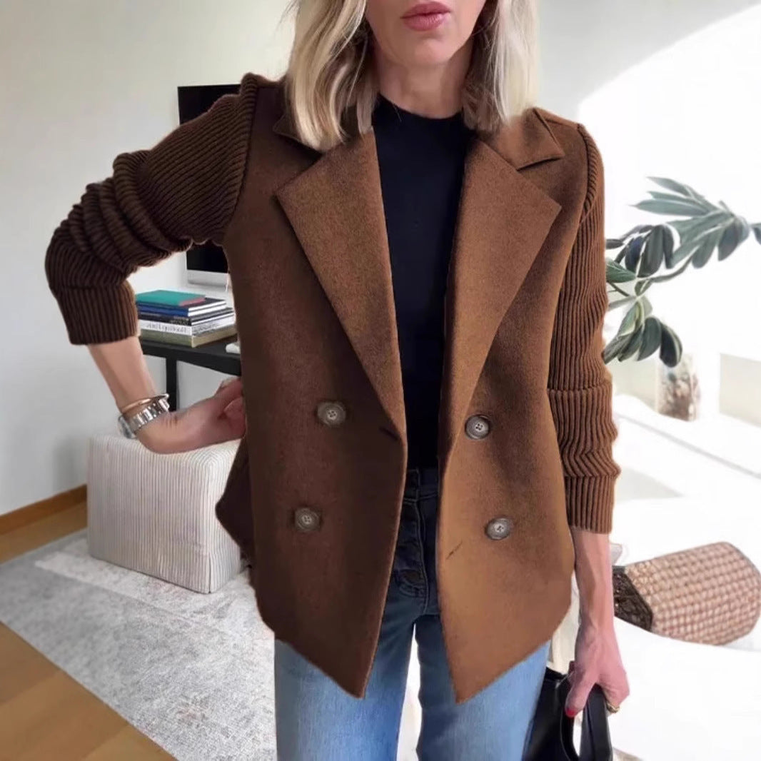 Fifth Avenue Knit-Lapel Coat