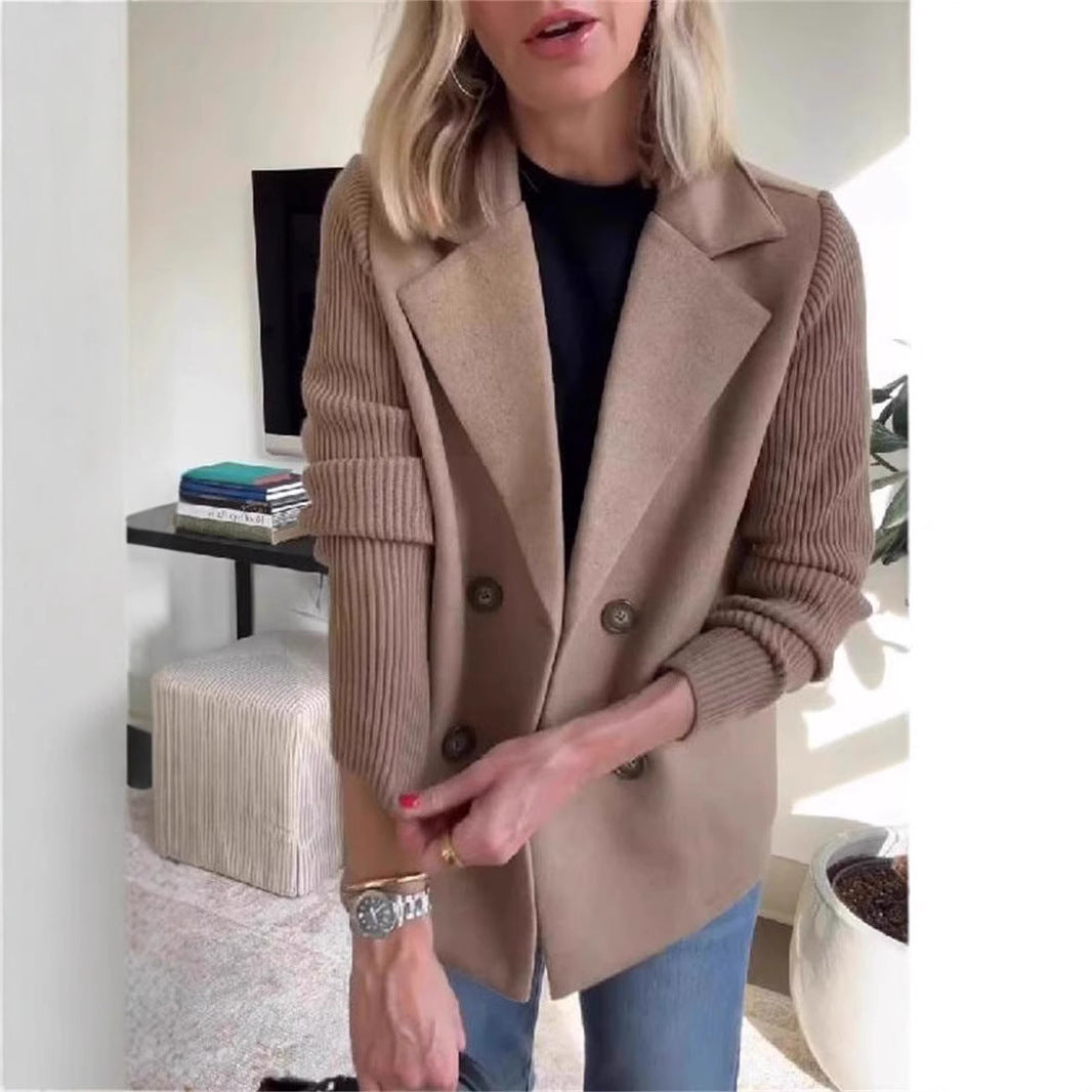 Fifth Avenue Knit-Lapel Coat