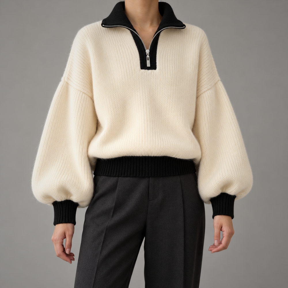 Camille Balloon-Sleeve Knit