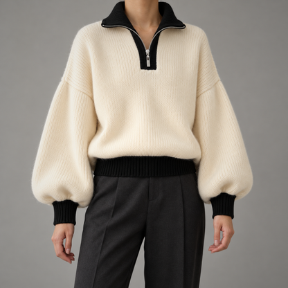 Camille Balloon-Sleeve Knit