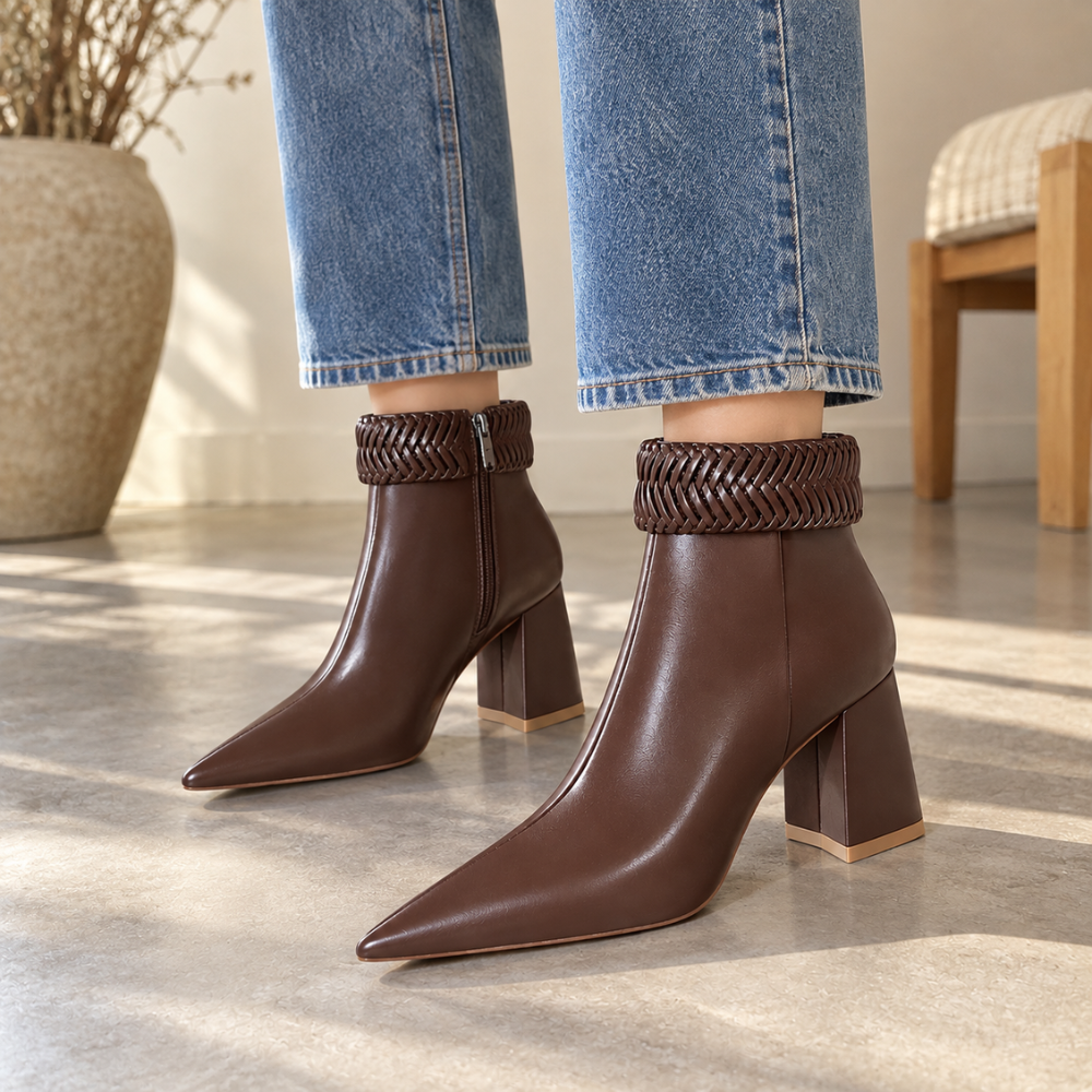 Klara Woven-Cuff Boots