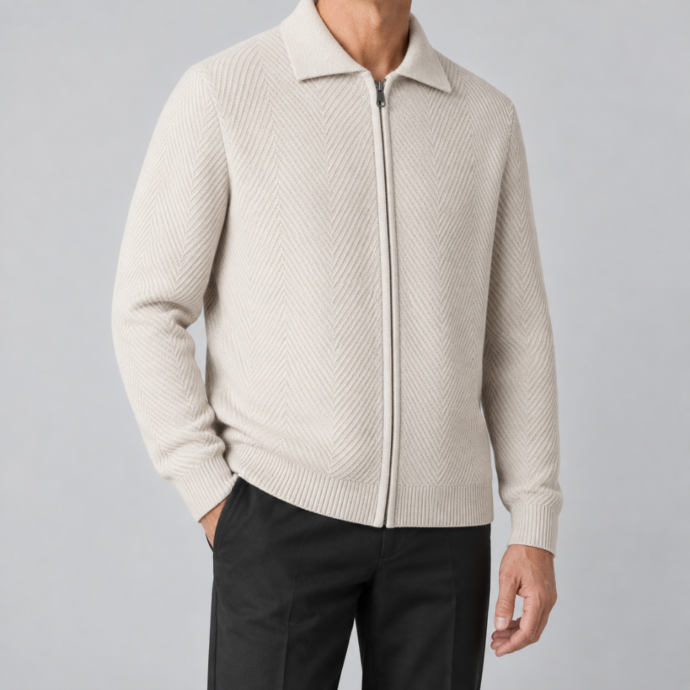 Takumi Herringbone Knit Jacket