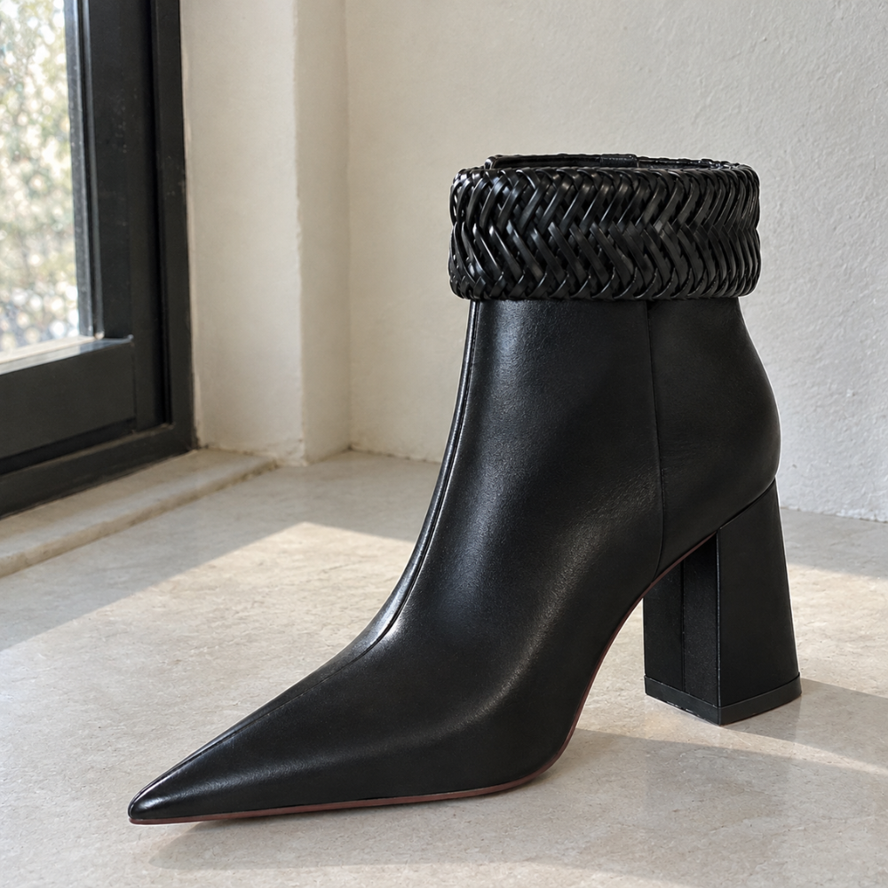 Klara Woven-Cuff Boots