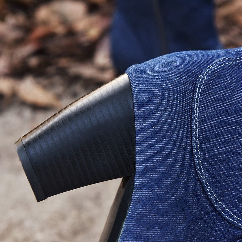 Denim Chic High Heel Boots