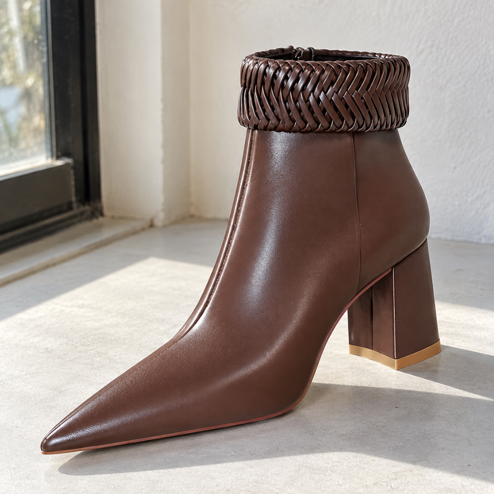 Klara Woven-Cuff Boots