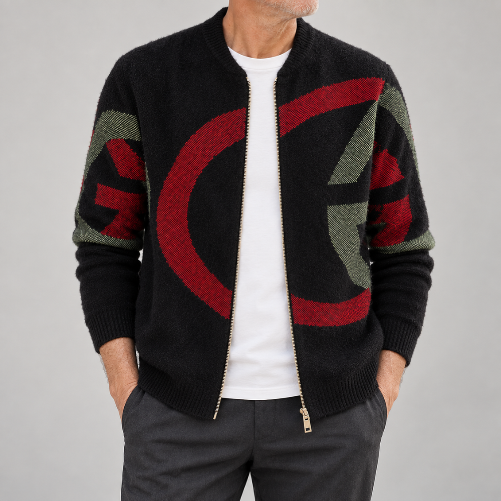 Mori Arc Zip-Strickjacke