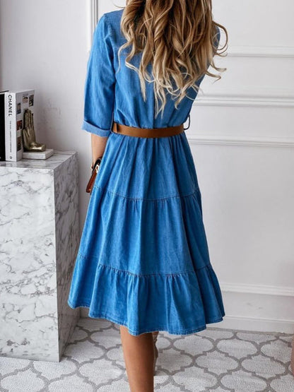 Serenity Denim Flowy Dress