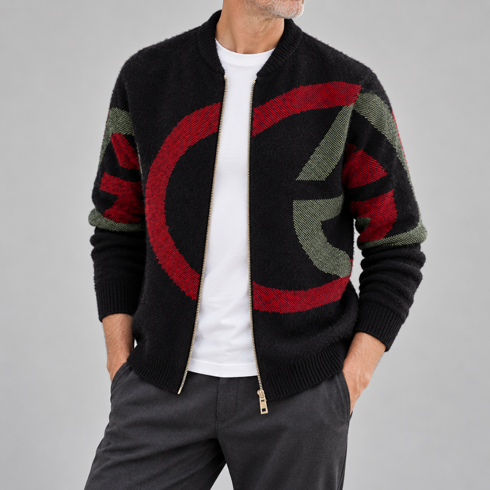 Mori Arc Zip-Strickjacke