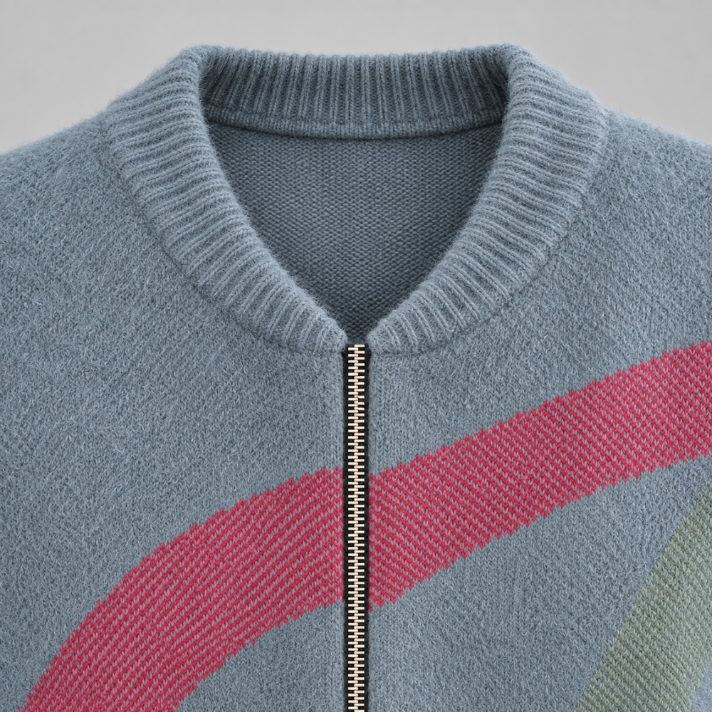 Mori Arc Zip-Strickjacke