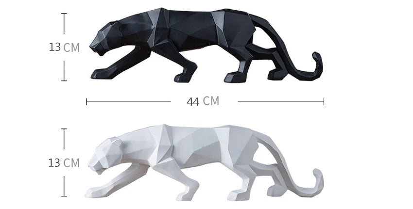 Geometric Panther Sculpture