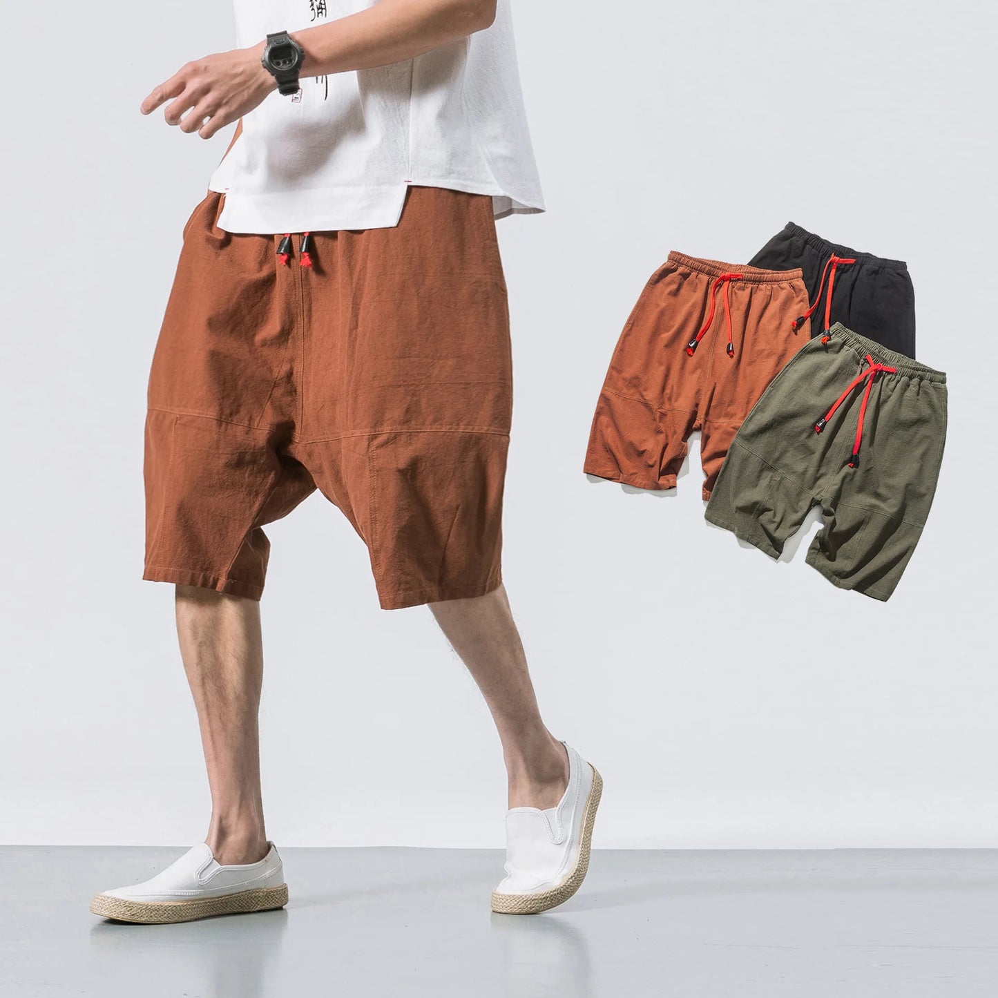 Kyoto Drift Linen Shorts