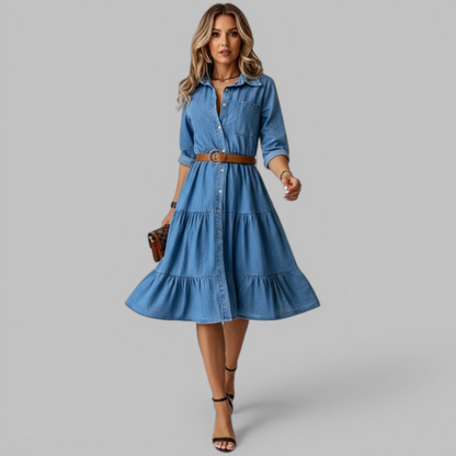 Serenity Denim Flowy Dress