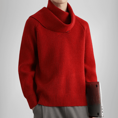 Buttoned Cowl Sweater
