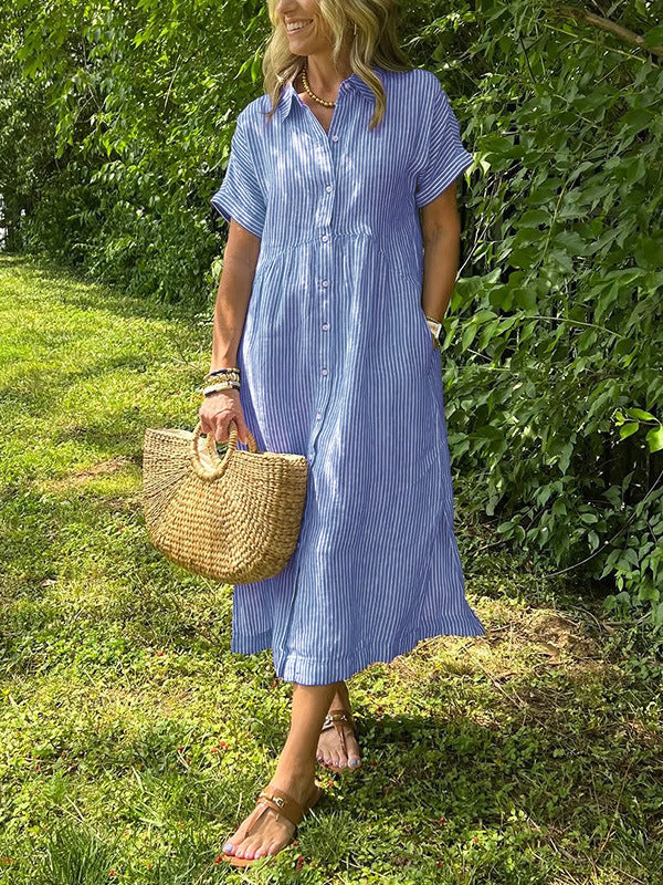 Sunline Midi-Kleid mit Knopfleiste