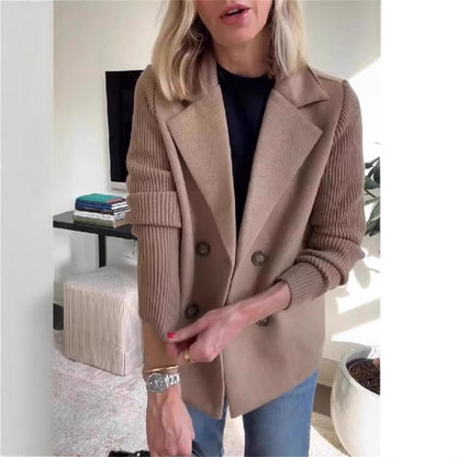 Fifth Avenue Knit-Lapel Coat