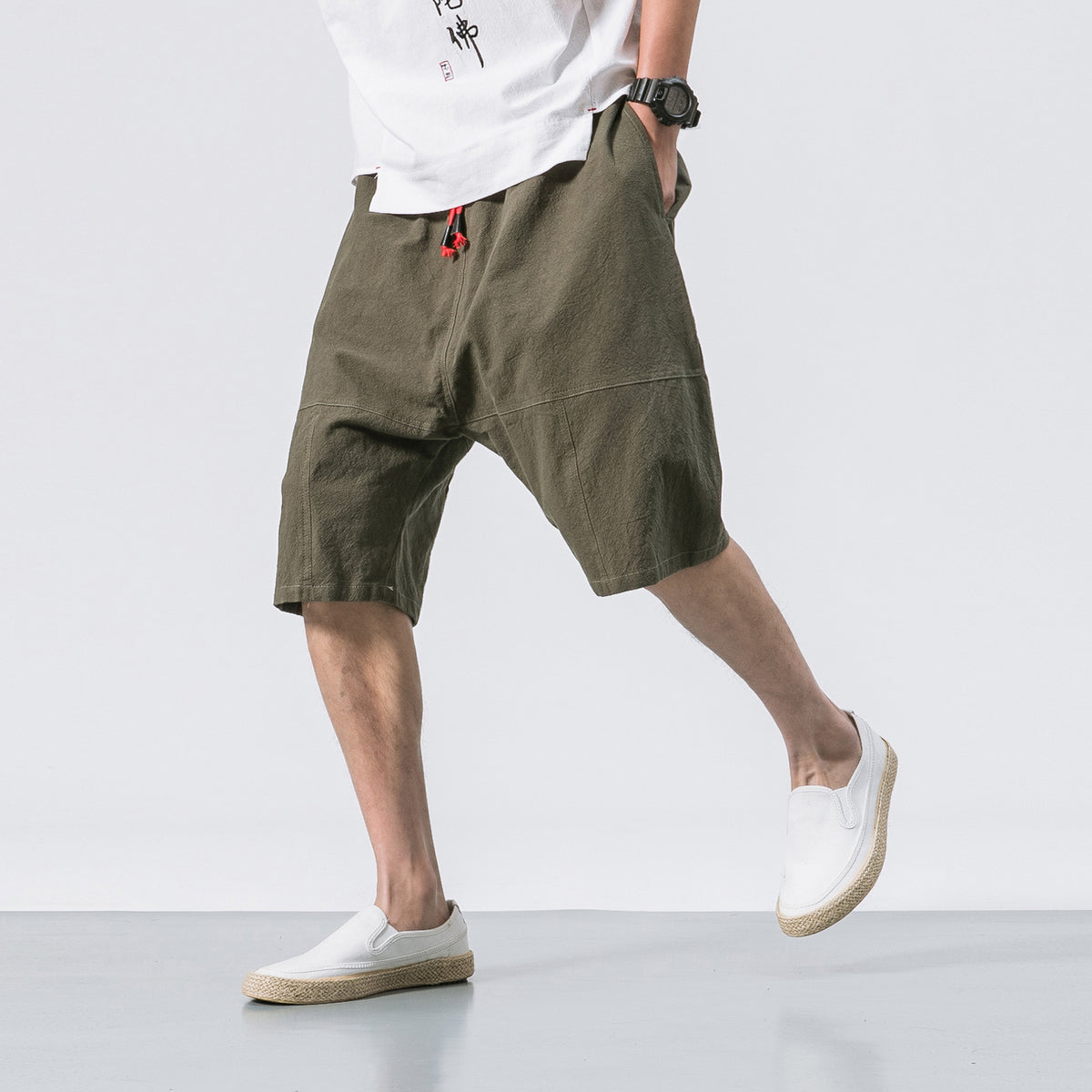 Kyoto Drift Linen Shorts