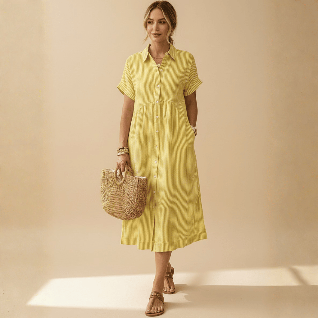 Sunline Midi-Kleid mit Knopfleiste
