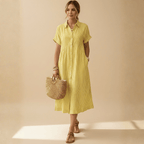 Sunline Midi-Kleid mit Knopfleiste