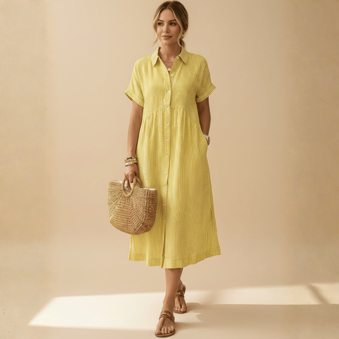 Sunline Midi-Kleid mit Knopfleiste